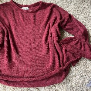 Knox Rose super soft knitted bell sleeve thick knit 🧶 loose lazy sweater…